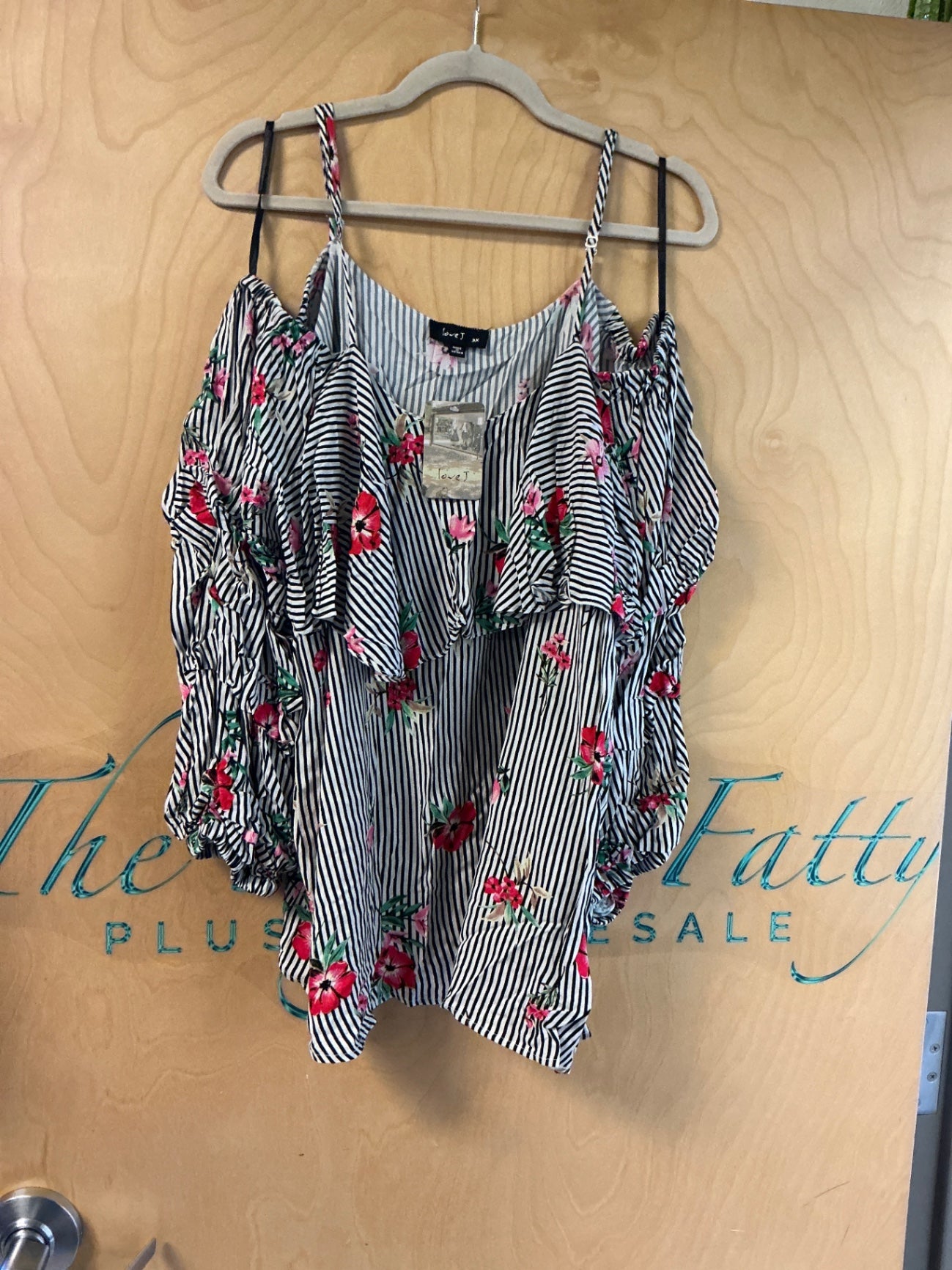Love J Blouse Cold Shoulder - Black, White, Pink, Green - 3X NWT