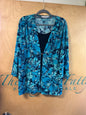 Tan Jay Blouse - Blue - 1X
