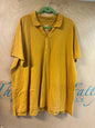 Croft & Barrow V Neck Polo - Mustard Yellow - 3X