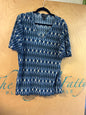Russell Kemp Blouse - Blue and white - 1X