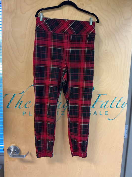 Torrid Leggings - Red and black plaid - 3R