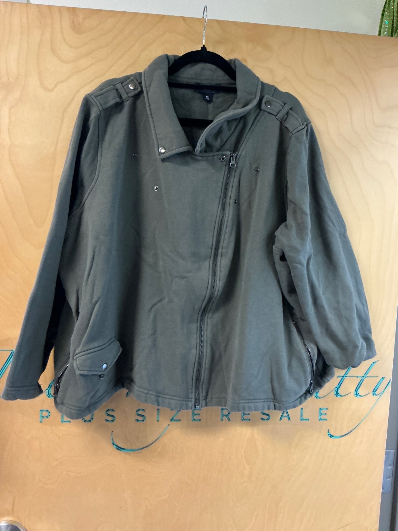 Studio Park Jacket - Olive Green - 4X
