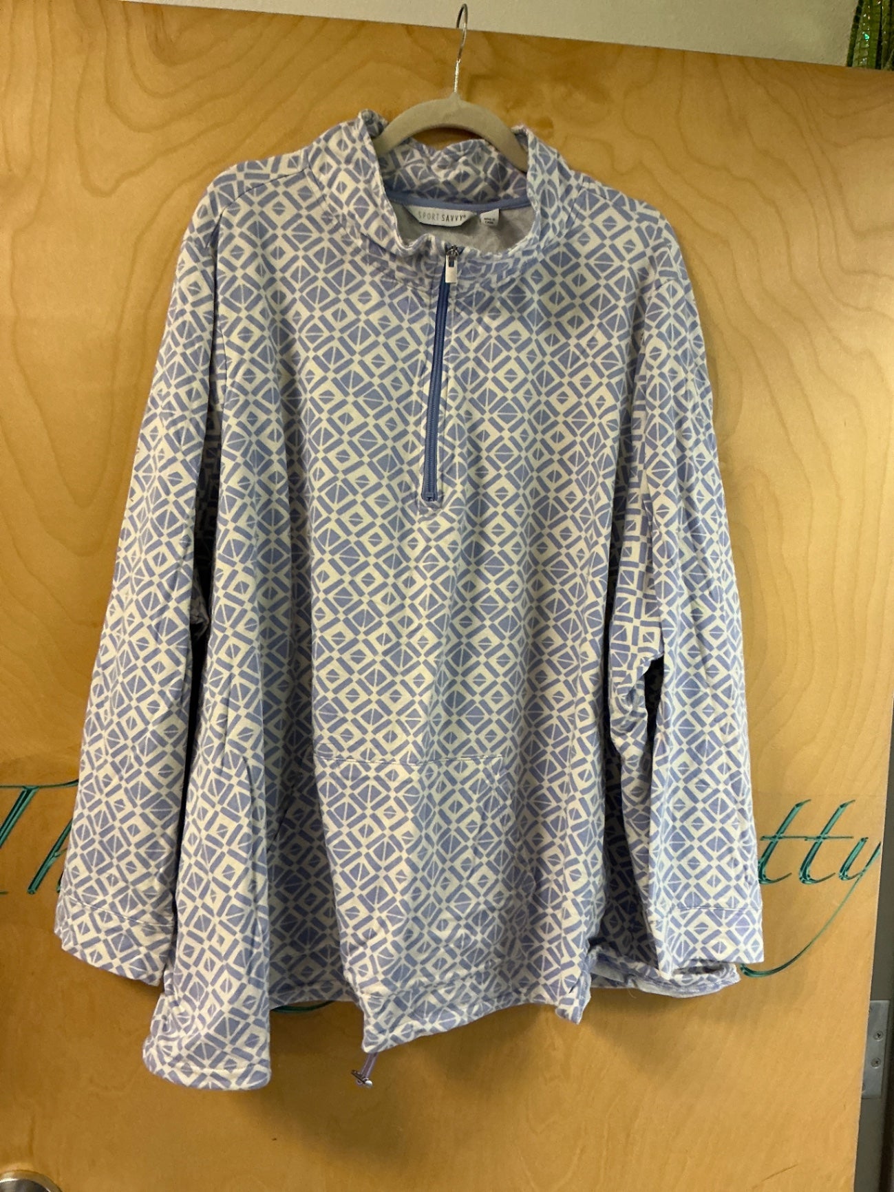 Sport Savvy Sweater - Blue and white - 5X