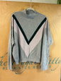 Old Navy Sweater - Gray with black and light pink accents - XL