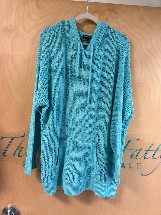 TORRID Hooded Sweater - Turquoise - 3