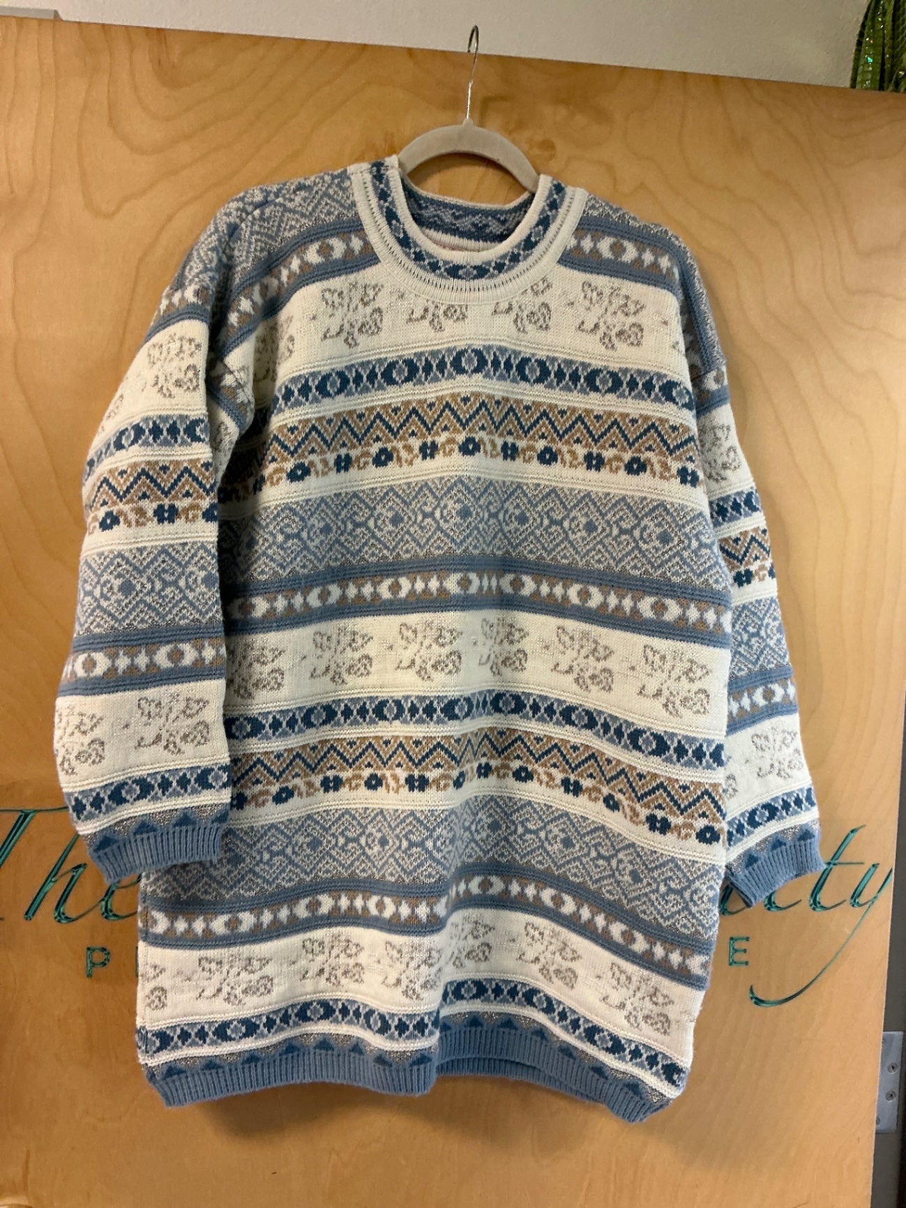 Lindsey Blake Sweater - Multicolor (blue, beige, white, gray) - XL