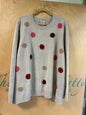 St. John's Bay Sweater - Beige with multicolored polka dots - 5X